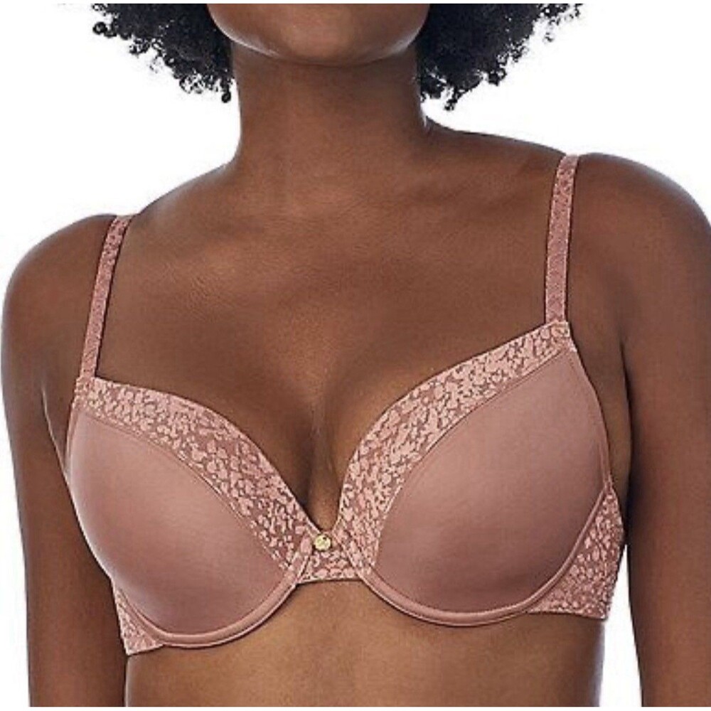 Le Mystere Safari Plunge Full-Busted Contour Underwire T-Shirt Bra Sz 32 DD/E